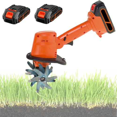 Electric Garden Rotavator, Cordless Tiller Cultivator, Electric Tiller With Rechargeable Lithium Battery, Handheld Soil Cultivator,For Farm, Yard, Lawn