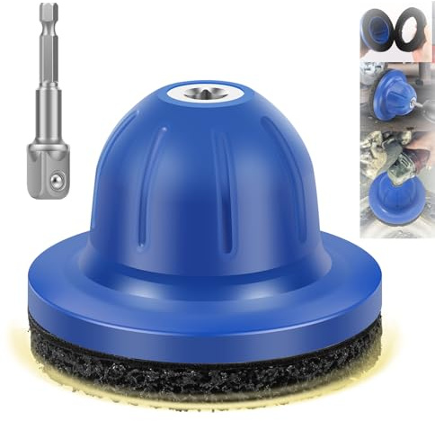 Gatphy Ponceuse de moyeu de roue de voiture - Outil professionnel pour dérouiller les moyeux de roue - 150 mm - Avec tige d'extension - Disque abrasif en carbure de silicium - Pour visseuse à