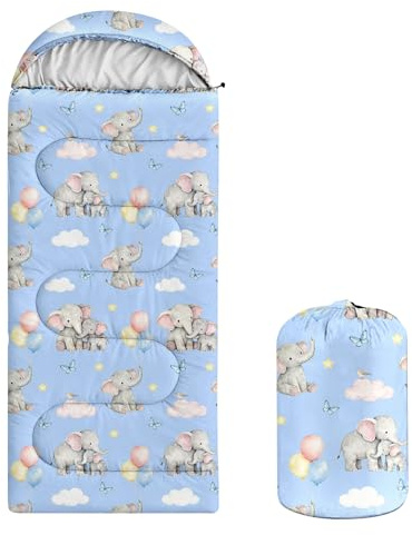 Sacs de Couchage pour Adultes Enfants, enroulables et compacts avec Sac de Compression, l'extérieur, Le Camping et Les Voyages