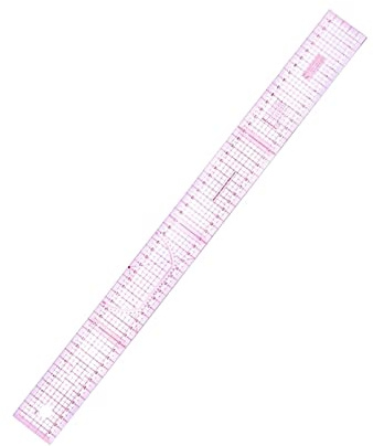 KFGISD, 54 CM Plastsömnad Rak linjal Skräddarsydd delad dubbelsidig metrisk Transparent Yardstick Patchwork Tyg Skär ROSA linjalset,Linjaler