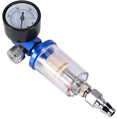 Vattentätt set med sprutpistoler, sprutpistol, luftregulator, mätare och inbyggd olje- och vattenfälla-filter separator (tryckregulator + filter + )