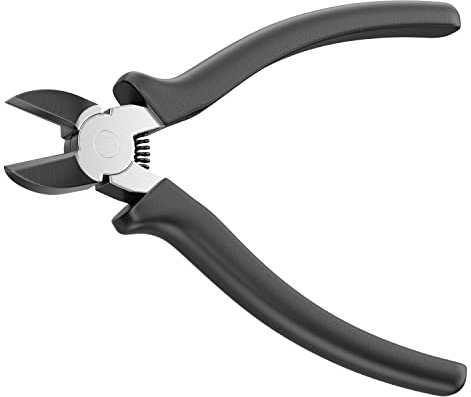 deleyCON Alicates de Corte Lateral 160mm Cortador de Cables Cortador de Alambres Resorte Ligero de Retorno Rápido Electrónica Red Alicates de Precisión de Corte Lateral Cúter Tenazas