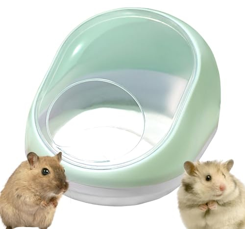 Hamster Sand Bath Container - Chinchilla Hamster Bathtub Box,Transparent Beds, Small Animal Habitat, Hamster Bathing Bowl, Sand Bath Box for Small Pet