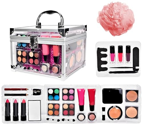 Dopsyesn Makeup Kits For Women,Portable Cosmetology Kit - Contour Palette Eyeshadow With Cases For Travel Theater Stage Daily Halloween Bridal Tween