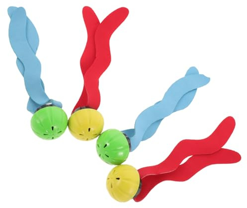 FIXOSHEE 4 Pezzi Giochi da Immersione in Alghe per Piscina Giocattoli Subacquei Resistenti e Facili da Tenere per Ragazzi per Divertimento e Allenamento in Acqua