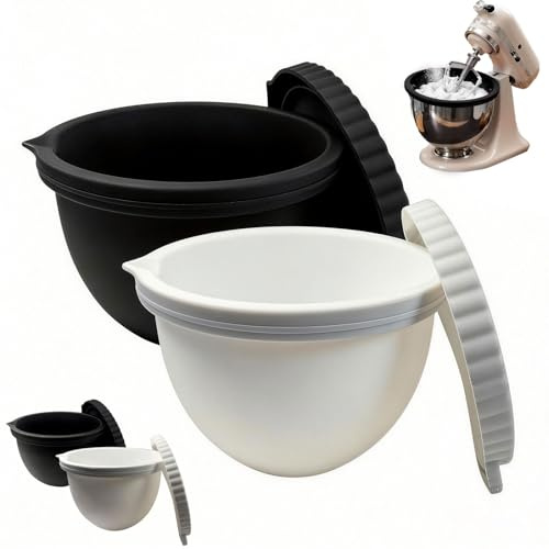 2Pcs Silicone Bowl Liners for Kitchen-Aid Mixer 5 Qt, Replacement Mixers Bowls, Mixing Bowls for Kitchen Mixer 5 Qt, 2026 New Mixer Attachments and Accessories