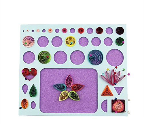 YURROAD 3 in 1 Quilling Werkzeug Quilling Brett Quilling Schablone mit Korkplatte Quilling Board Quilling Tool für Quilling-Papierstreifen