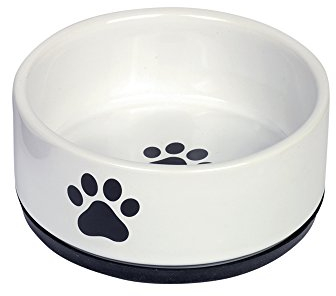 Nobby Keramik Napf Paw, schwarz/weiß Ø 14 x 6,5 cm, 1 Stück