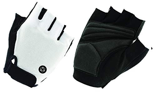 AGU Super Gel Fahrradhandschuhe Essential mit Stossdämpfung, Kurze Fingerlose Radsporthandschuhe aus Lycra, Unisex - Weiß - XXXL