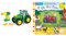 John Deere Build A Johnny Tractor | 16 Piece Building Farm Toy Car | Tractor Toy With Motorised Drill For 18 Months, 2, 3 & 4 Years Old Kids & On the Farm: A Push, Pull, Slide Book