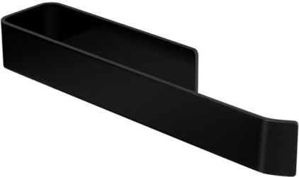 Towel Holder Self Adhesive 304 Stainless Steel Rustproof Extra Sticky Black | JS Hand Towel Rails 25cm/9.8inch Tea Towel Holders Wall Mounted for Kitchen Bathroom Shower Door Anti-rust No Drill