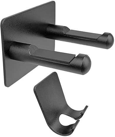 YAVO-EU Hair Dryer Holders, Hairdryer Stand Wall Mounted Fixing Without Drilling Suitable for Most Hair Dryers Installed in Bedroom Washroom and Bathroom (Black)