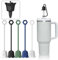 5Pcs Silicone Straw Covers Compatible for Stanley Yeti Tumbler Cup, Reusable Drinking Straw Cap Easy to Clean, Dust-Proof Flower Straw Topper Compatible for 6-10m/0.23-0.4inch Straws (Multicolor B)
