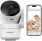AMOROM Caméra Surveillance WiFi 360° Camera Interieur 1080P, avec Vision Nocturne, Détection de Mouvement, Audio Bidirectionnel, 2,4 Ghz, Compatible avec Alexa/Google Assistant