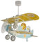 Dalber Lustre Chambre Lampe Suspension Enfant avion lion bleu animaux, 54602, E27 15w led