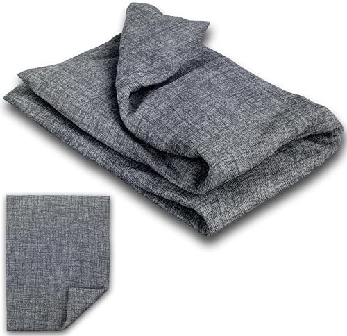 Telo Copritutto Divano Arredo 50% Cotone 50% Poliestere Singolo e Matrimoniale Copridivano Decorativo Fantasia Lavabile in Lavatrice Copri Tutto Stirabile (Grigio, 240_x_280_cm)