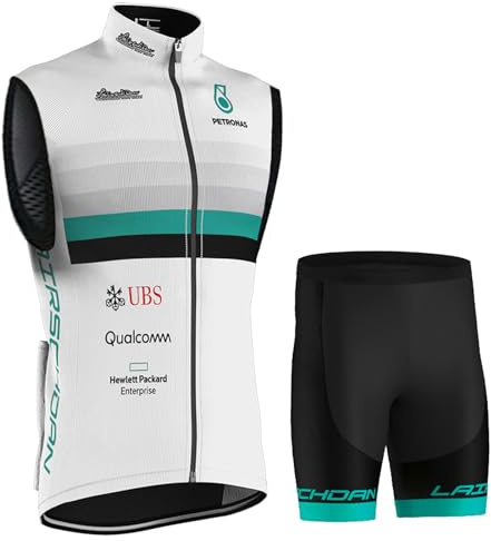 Completo Ciclismo Uomo Estivo Abbigliamento Bici MTB Tuta Ciclista Senza Maniche,Maglietta de Bicicletta Gilet e Pantaloncini Shorts Bike con 9D Gel Imbottiti,Maglia Ciclo Asciugatura Rapida(12,3XL)