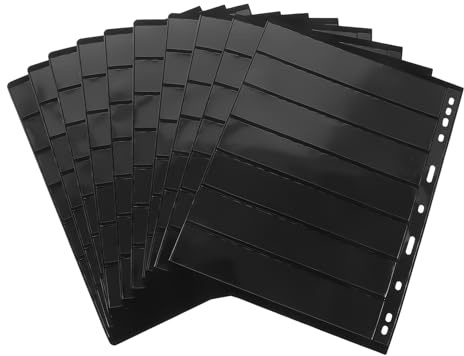 Toddmomy Álbum de Sellos 10 Páginas de PVC Transparente Doble Cara para Coleccionistas, Adecuado para Guardar Billetes y Monedas en Colección