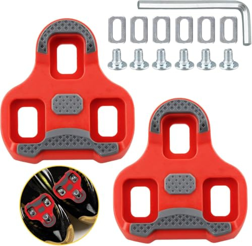 1 Paire Cales de Vélo pour Look Keo Pédales Vélo Rouge 9° Chaussures Route