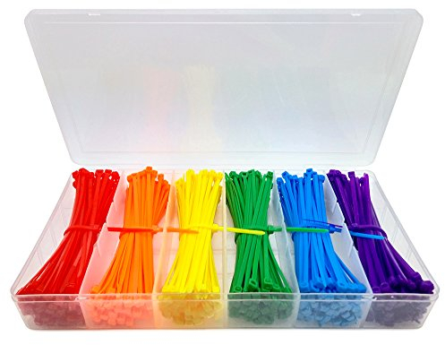 Lenitech 600 fascette multiuso da 10,2 cm, colori assortiti