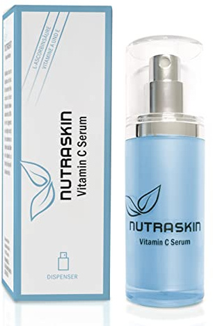 Nutraskin Vitamin C Serum – Anti-Aging Serum für Gesicht, Hals & Dekolleté I Vitamin C Serum hochdosiert I Natürliche Feuchtigskeitspflege für die tägliche Anwendung I Made in Germany I 30ml