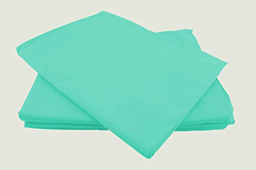 Betttücher ohne Gummizug Baumwolle viele Farben und Größen Bettlaken Betttuch Haustuch (250x240cm, türkis)