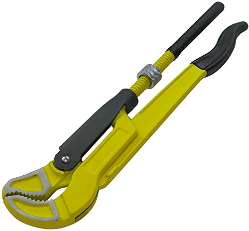 AERZETIX - C51132 - Clé serre tube 1'' à 45° 325mm - clé à tube de plombier - outil de plombier - DIN 5234 - en acier/CR-V/