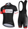 Atmungsaktives & Schnell Trocknendes Radtrikot Set – Fahrradtrikot + Radhose mit 5D Gel Sitzpolster für Rennrad & MTB - Msport 1 L