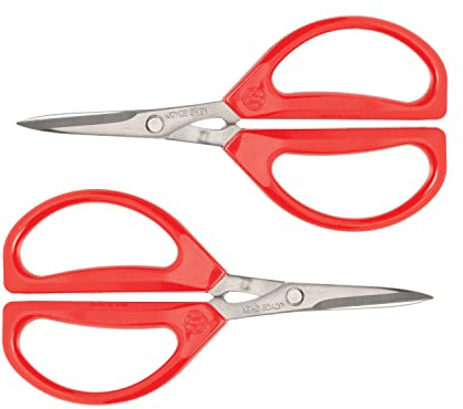 Joyce Chen Original Unlimited Küchenschere, Allzweck-Küchenschere mit komfortablen Griffen, Rot, 2 Stück