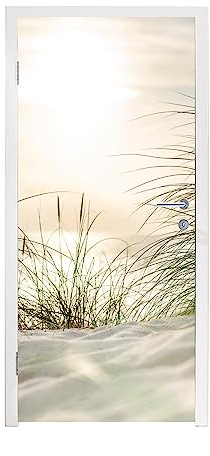 MuchoWow© Fototapete Türposter Selbstklebend Tapeten Türtapete Dune am Wattenmeer - 75x205 cm