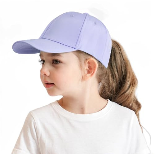 Flickor hästsvans baseballkeps 3-8 år pojkar flickor justerbar basebollkeps med hästsvanshål barn snapback keps barn golf toppad keps andningsbar solhatt för strand läger cykling solskydd sporthatt