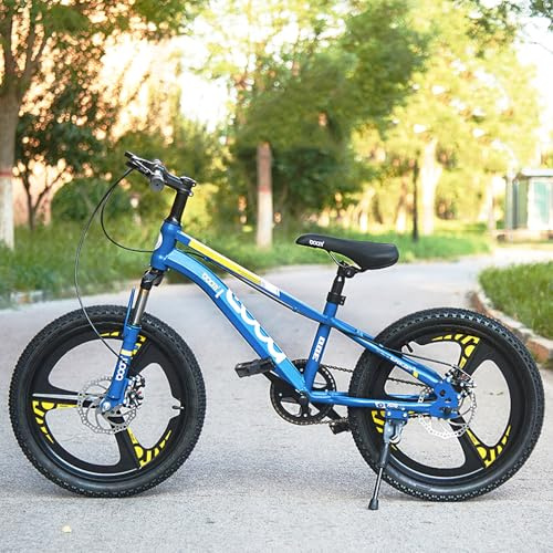 BSTSEL 18 20 22 24 Inch Wheels Kids Bike for Aged 6-16 Boys Girls Children Bicycle Child Road Bike Shock Absorber Bike 3 Spoke Design Adjustable Height Bikes (Blue, 18 inch)