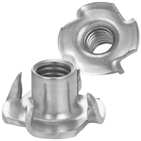 100 Stück Einschlagmuttern M5 Edelstahl A2 Einpressmuttern mit 4 Einschlagspitzen WIBTEC®
