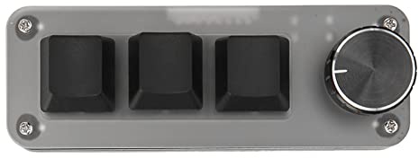 Naroote Tasti di Scelta Rapida Retroilluminati Mini RGB Personalizzabili Tastiera Macro con Interruttore Rosso per PC Portatile, Materiale ABS Resistente