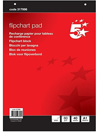 3 X 5 Star Office Flipchart Pad Perforated 40 Sheets A1 Plain