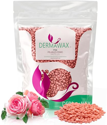 Perles de cire épilation sans bande cire pelable épilation femme homme – Dermawax Pink Rose cire professionnelle visage maillot aisselles – 2 kg