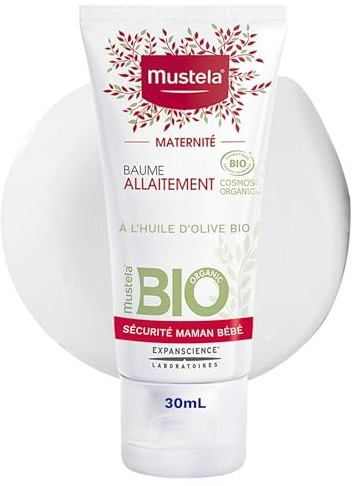 Mustela Balsamo per Allattamento all’Olio di Oliva e Glicerina, Seno, Tutte le Donne, Sicuro in Gravidanza e Allattamento - Protegge i Capezzoli, Previene le Ragadi, 100% Ingredienti Naturali (30ml)
