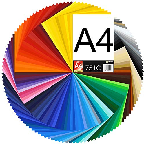 Finest Folia 10x Din A4 Bögen 29,7x21cm 751C Selbstklebende Plotterfolie Bastelfolie (010M Weiß matt, 10er Set)