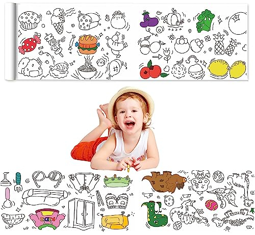 Rollo Para Colorear De Papel De Dibujo Cutable, Tapiz De Graffiti Para Niños (0.3 * 30 M)