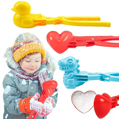 shallyong Schneeballzange, 3 Stück Schneeball Former, Snowball Maker, Groß Schneeball-Clip, Winter Schnee Spielzeug, für Kinder im Freien Spielen Schnee, Schneeball-Kämpfe Aktivitäten