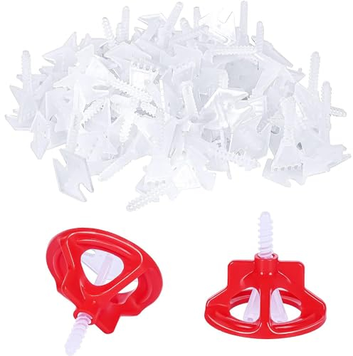RATSTONE Cuñas Niveladoras Suelo,Nivelador De Azulejos,Cuñas De Nivelacion,Pieza roscada niveladora para azulejos y baldosas. (200 lengüetas roscadas + 100 tapones tensores, 2 mm).