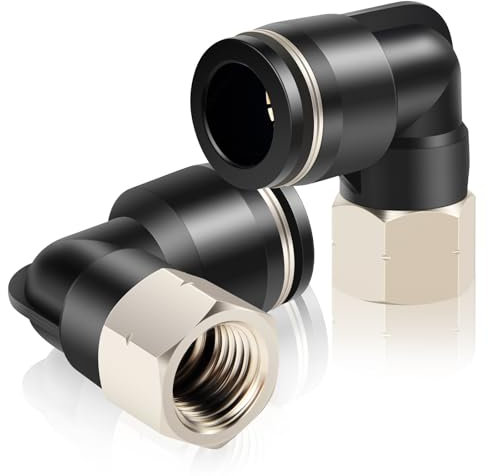 TAILONZ PNEUMATIC Codo Hembra 12mm Tubo OD x 1/2 Pulgada BSP Rosca Conectar PLF12-04(Pack de 10)