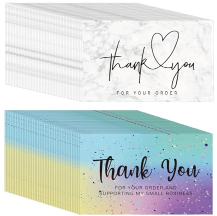 ZGDEIWGF 100 Tarjetas De Agradecimiento Simples, Regalos De Agradecimiento, Postales De Agradecimiento, Mini Tarjetas De Agradecimiento, Pequeñas Tarjetas De Agradecimiento, Tarjetas De Notas