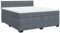 vidaXL Boxspringbett, Polsterbett Bett mit Matratze Matratzenauflage, Bettgestell mit Kopfteil Lattenrost, Doppelbett für Schlafzimmer, Dunkelgrau 180x200cm Samt