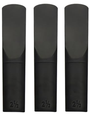 träblåsinstrument 3st Tenor Sopran Sax Harts Saxofon Musikinstrument for nybörjare Träblåsinstrument Tillbehör(Black,7.9 * 1.4 * 0.25 cm)