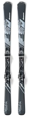 Nordica Wild Belle 74 Women's All-Mountain Skis w/ TP2 Compact 10 FDT Binding (Black/Blue, 138cm)