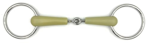 Equine Smile Mors ES0042 Mors à eau simple cassé avec goût pomme Matériau : goût pomme Diamètre de l'anneau : 66 mm Épaisseur de mors : 19 mm (12,5 cm)