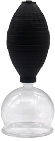 MagiDeal Ventosaterapia facial de vidrio, ventosa para masaje al vacío, ventosa personal para el rostro, para mujeres, hombres, cuidado, masajes, salón de, Altura 15.2 Cm
