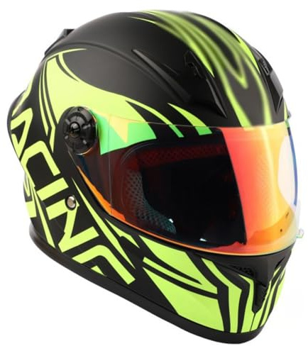 Casco De Motocross Homologado ECE 22.06 para Niños, Casco Integral De Motocicleta con Visera Solar para Niños Y Niñas De 3 A 10 Años, Casco Integral De Motocicleta para Niños C,M/(49~50cm)