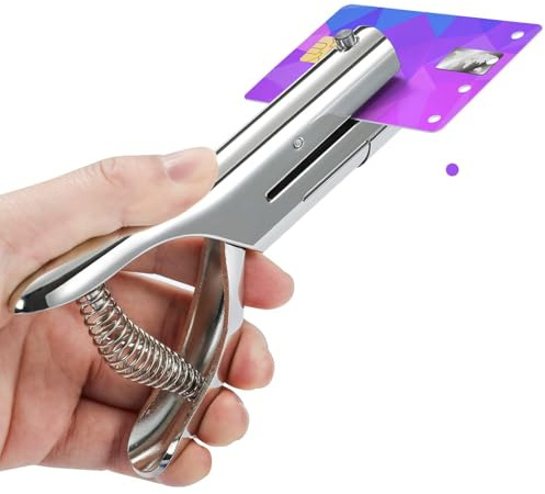 VOBOR 6mm Punzonatrice a Foro Singolo, Profondità 53mm, Lunga Portata, Perforatore a Pinza, Foratrice per Carta per Carte, Cartoncini, PVC, Cartelle